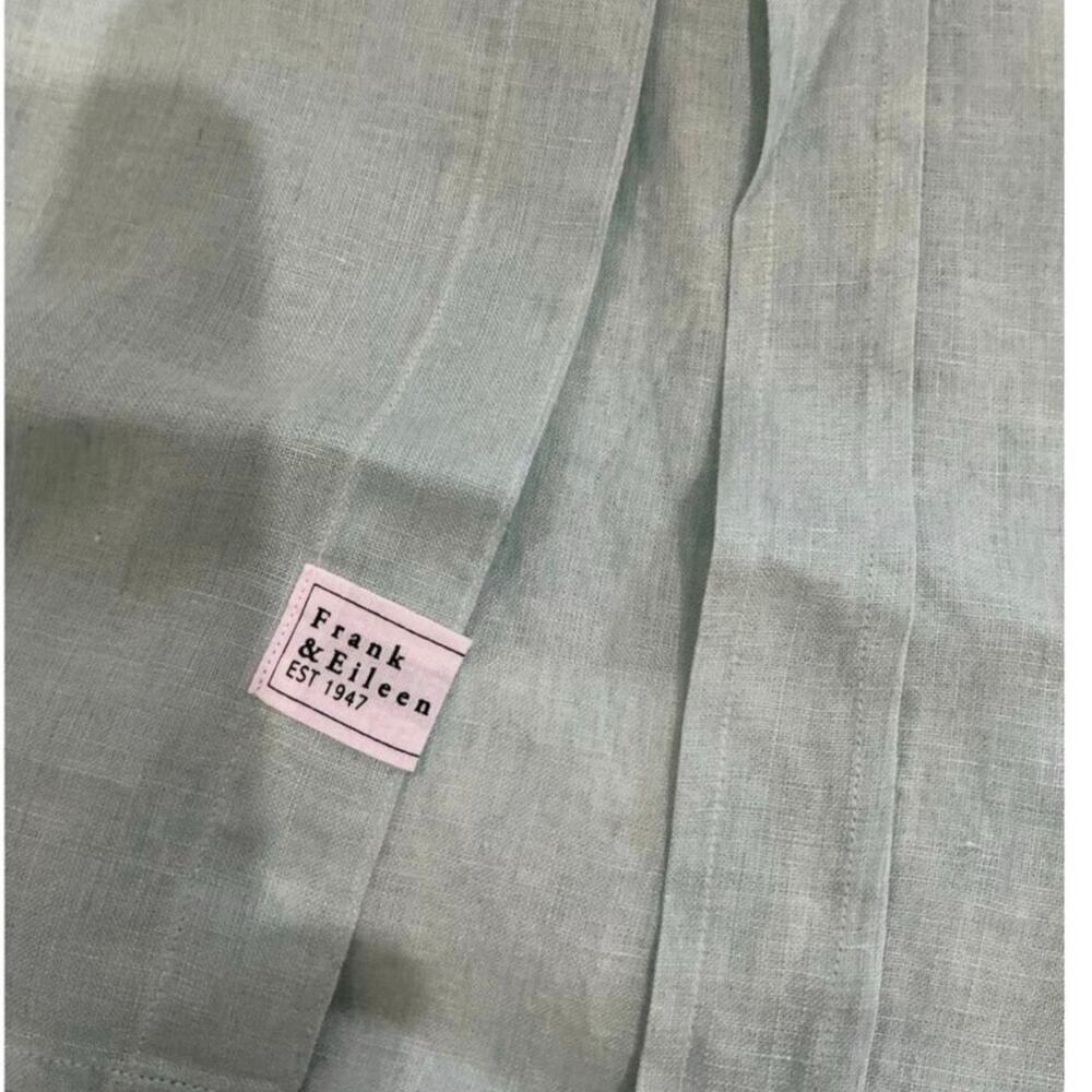Frank & Eileen Rory Maxi Shirtdress Italian Linen Seafoam Green Size XL - Picture 11 of 11